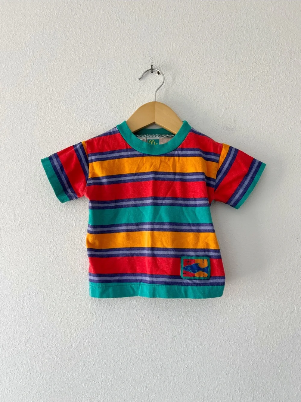 VINTAGE | McBaby Striped Cotton 90s Tee | 12 mos